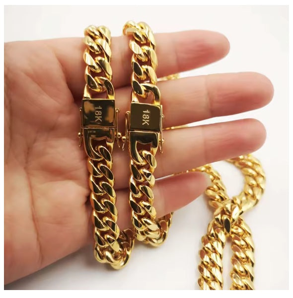 Miami Gold Curb Cuban Bracelet